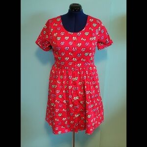 Modcloth x Hello Kitty Valentine's Conversation Hearts Button Down Dress
